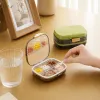 Transparent compartments medicine box, portable household packaging and storage box for dispensing tablets and cotton swabs details Picture
